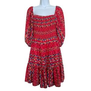 Flying Tomato A. Calin Women’s Sz L Off the Shoulder Smocked Top Lined Dress